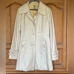 Anthropologie Tulle Ivory Pea Coat